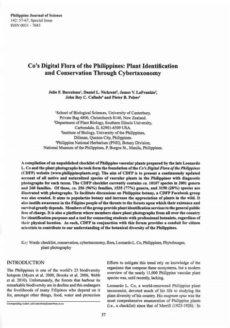 Co’s Digital Flora of the Philippines: Plant Identification and .